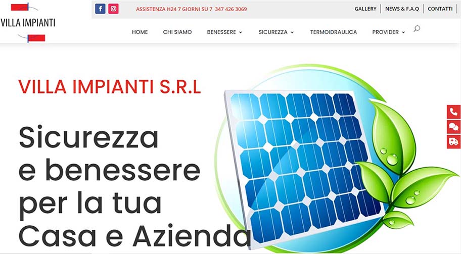Sito Villa impianti castiglione olona