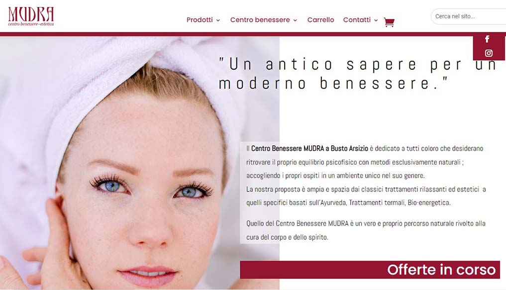 sito Mudra centro benessere busto arsizio